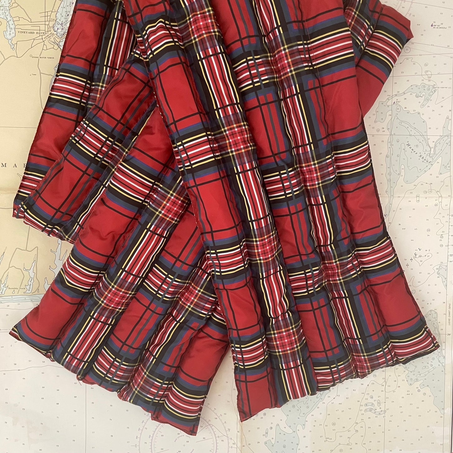 Island Plaid Puffer Scarf