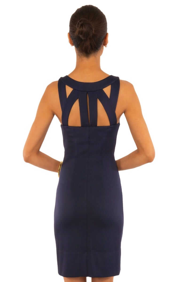 Jersey Isosceles Dress - Solid: Navy / M