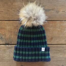 Brenton Stripe Hat W/ Natural Pom