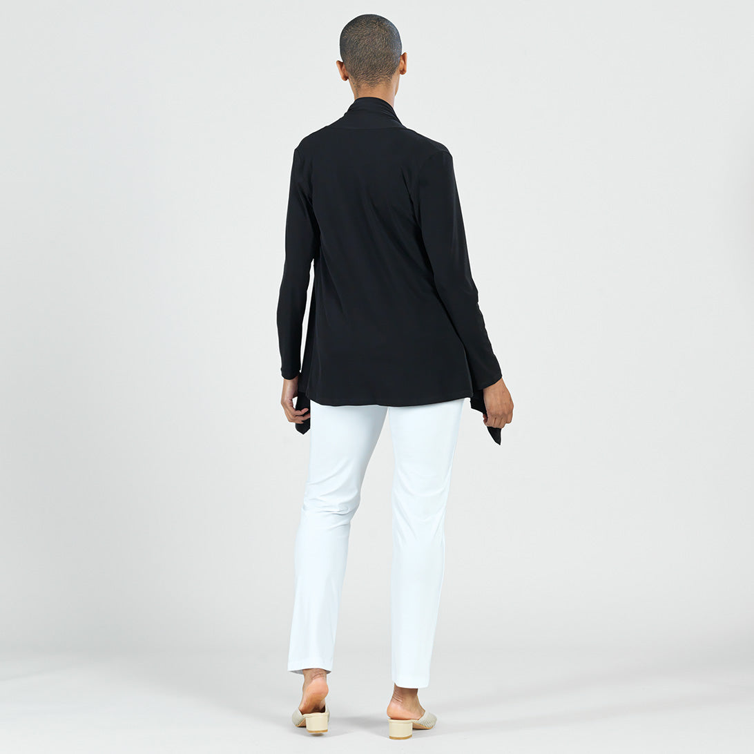 Soft Knit Tunic Drape Cardi