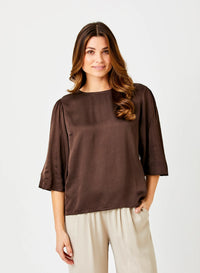 Gina Satin Wide Sleeve Top