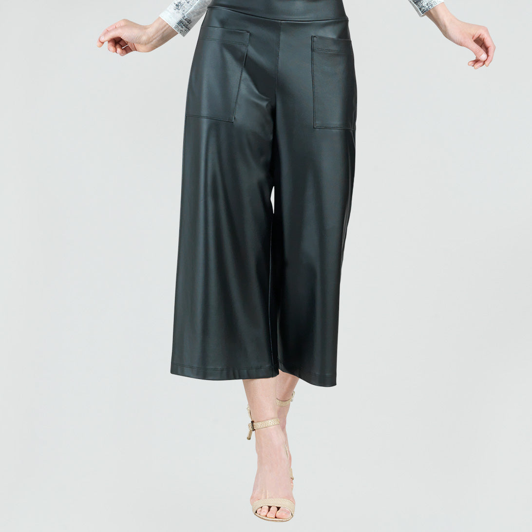 Liquid Leather Front Pocket Gaucho Pant