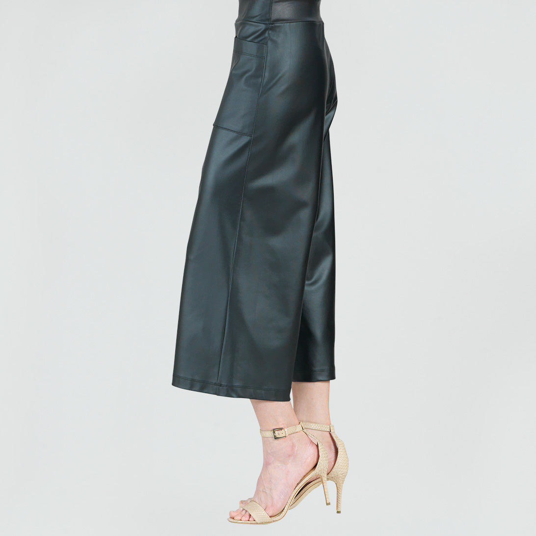 Liquid Leather Front Pocket Gaucho Pant