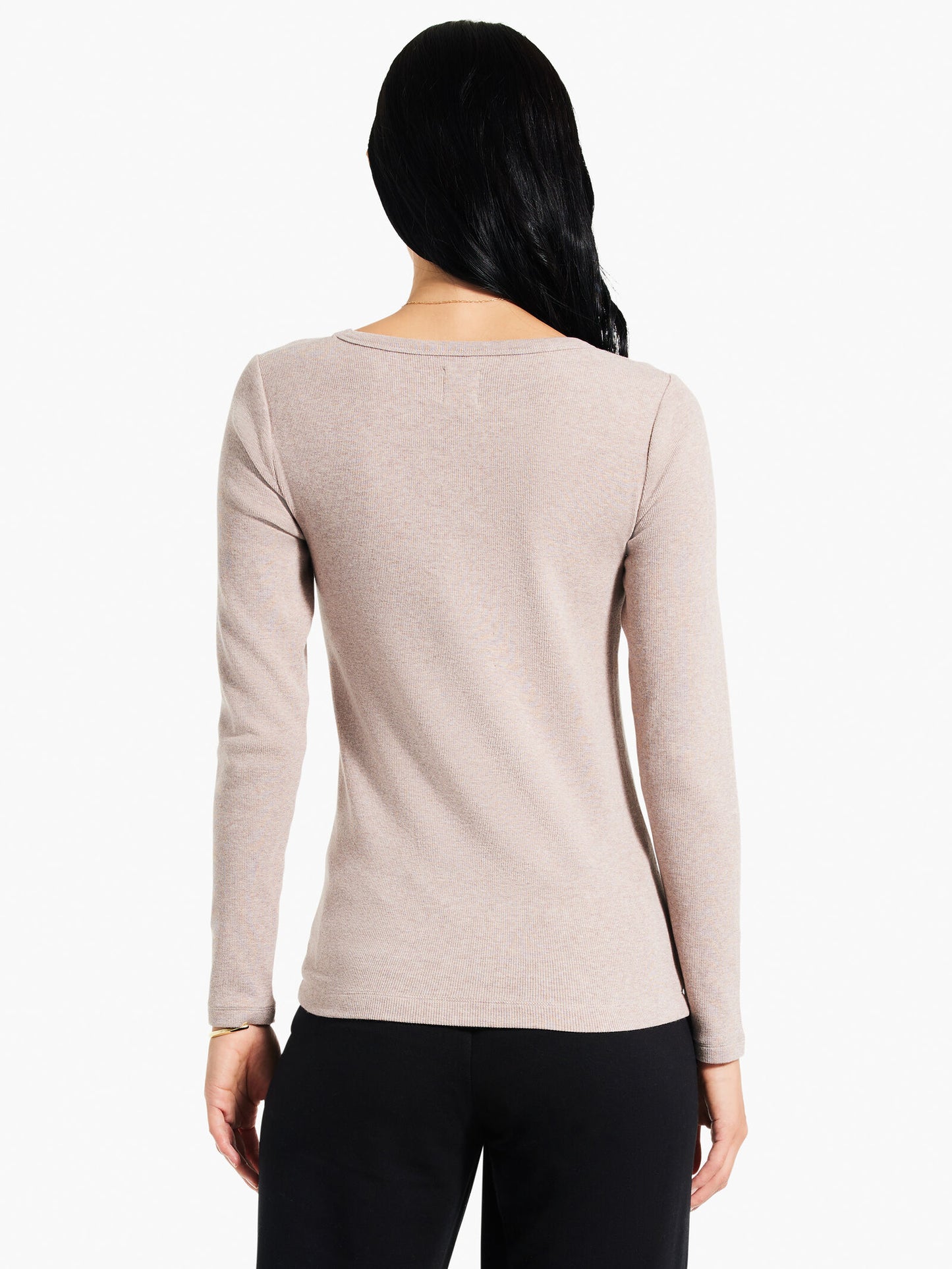 Perfect Knit Ribbed V-Neck