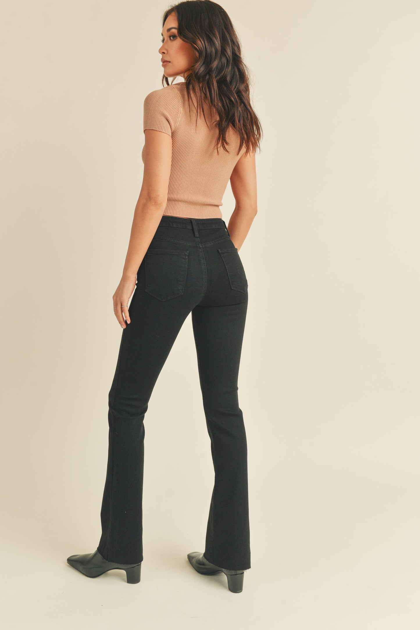 Slim Bootcut With Scissor Cut Jeans