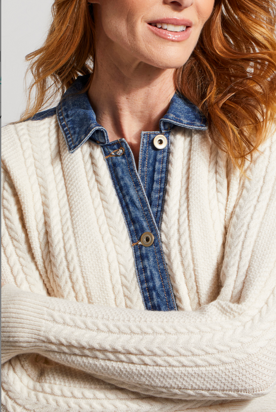 Denim & Sweater Jacket