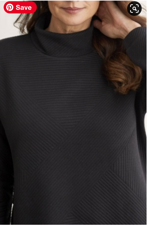 Quilted Knit tunic w/ Side slit