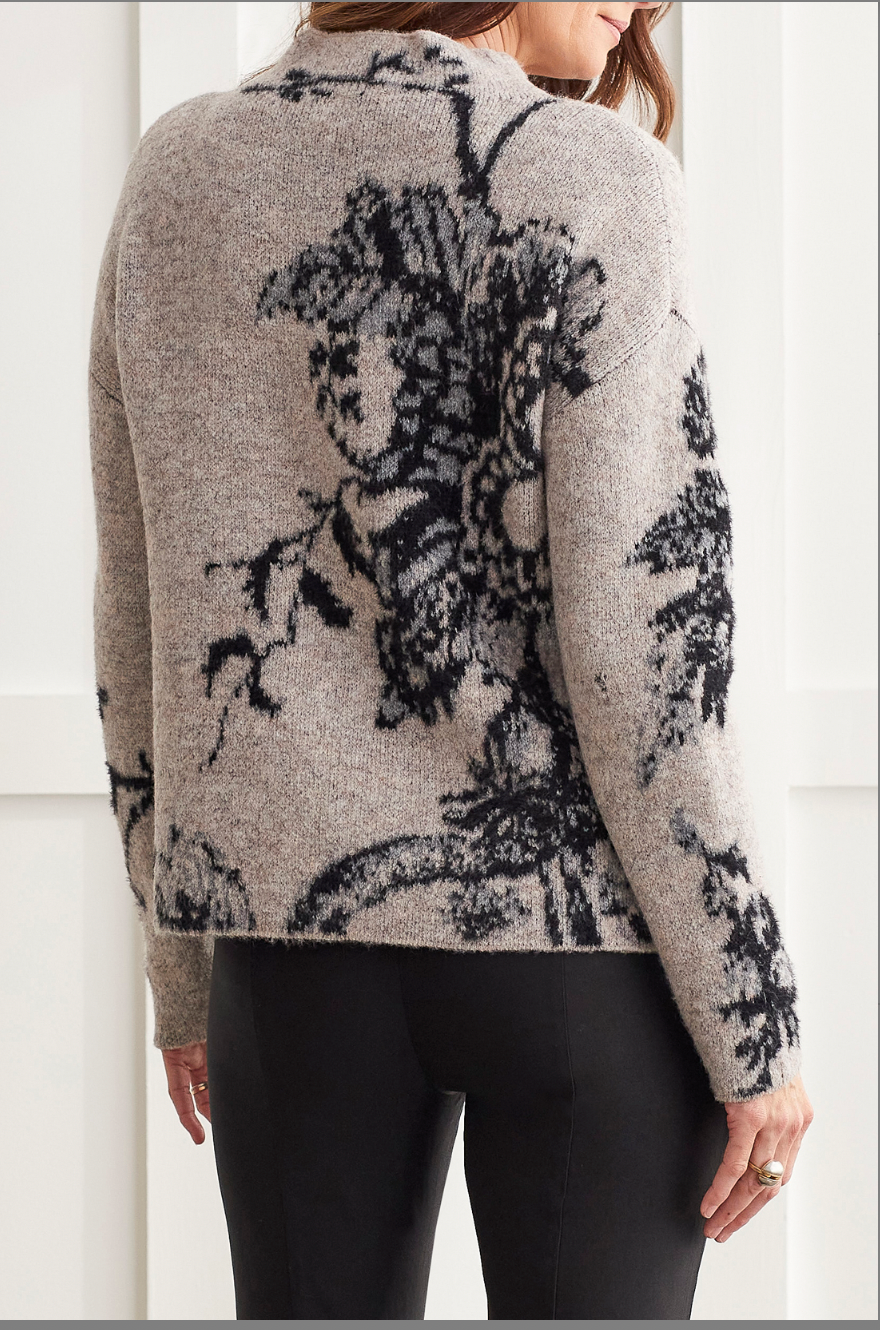 DOUBLE-KNIT FUNNEL NECK SWEATER