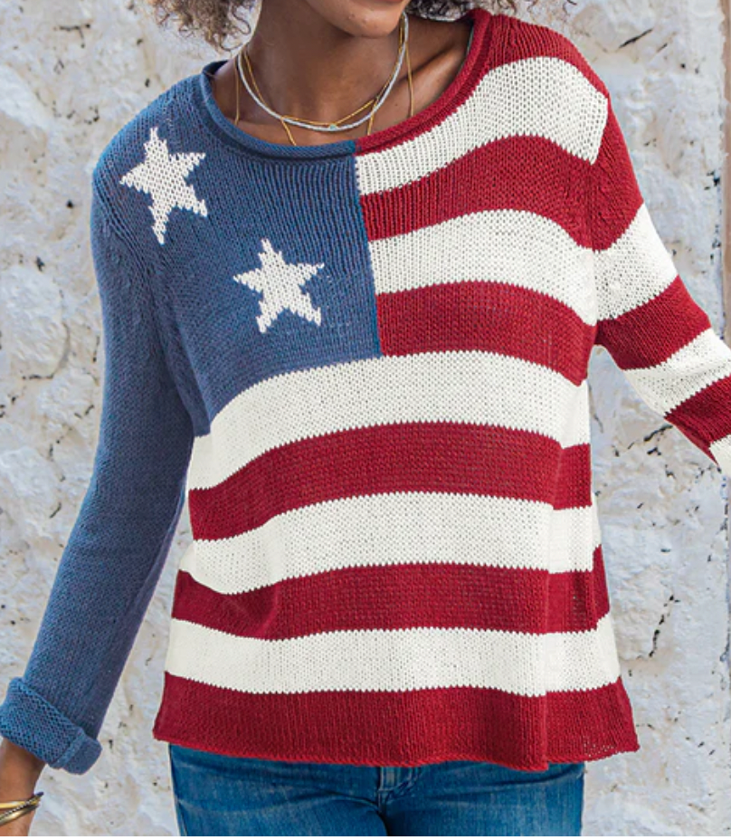 Flag Rollneck Cotton Sweater