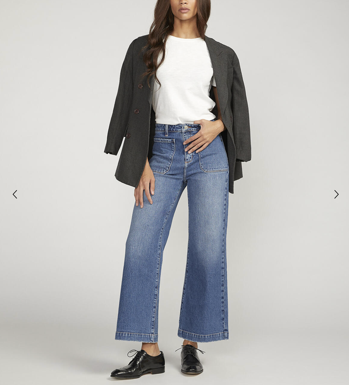 Vintage Patch Pocket Wide Leg Jeans