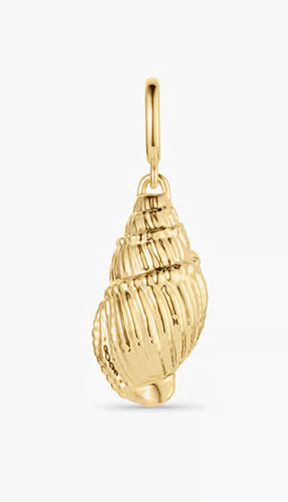 Gold Tulip Shell Charm