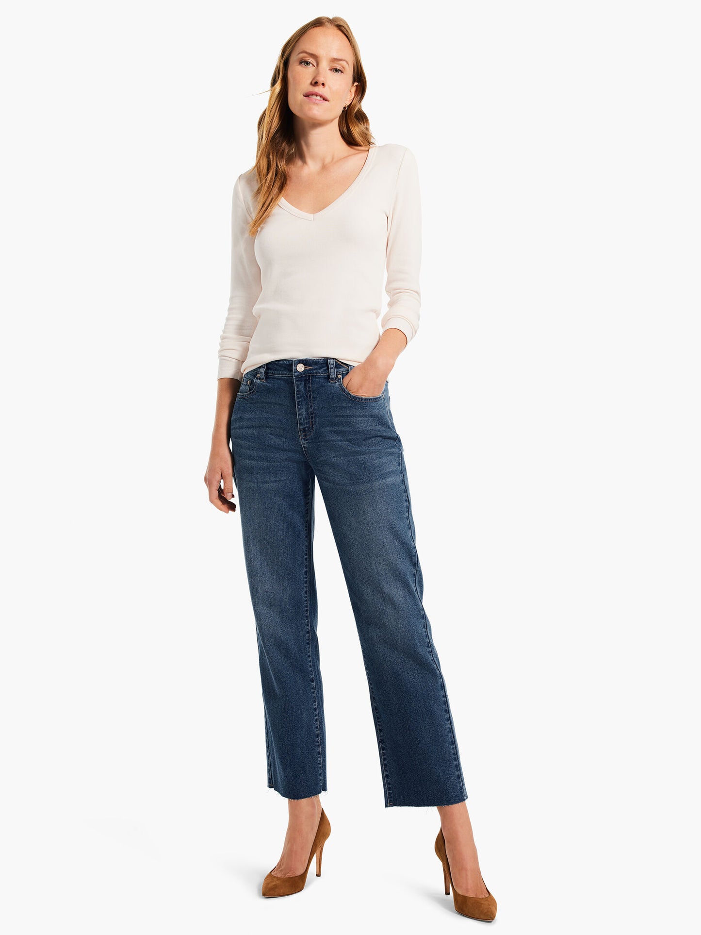 Perfect Knit Ribbed V-Neck