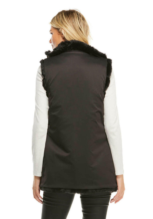 Reversible Zip Vest Black Mint