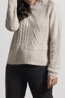 Funnel Neck Vintage Knit Sweater