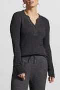 V-Neck Henley Top