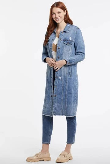 Long Vintage Denim Jacket