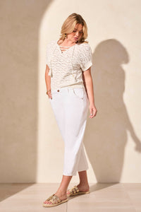 Audrey Girlfriend Barrel Crop Jeans