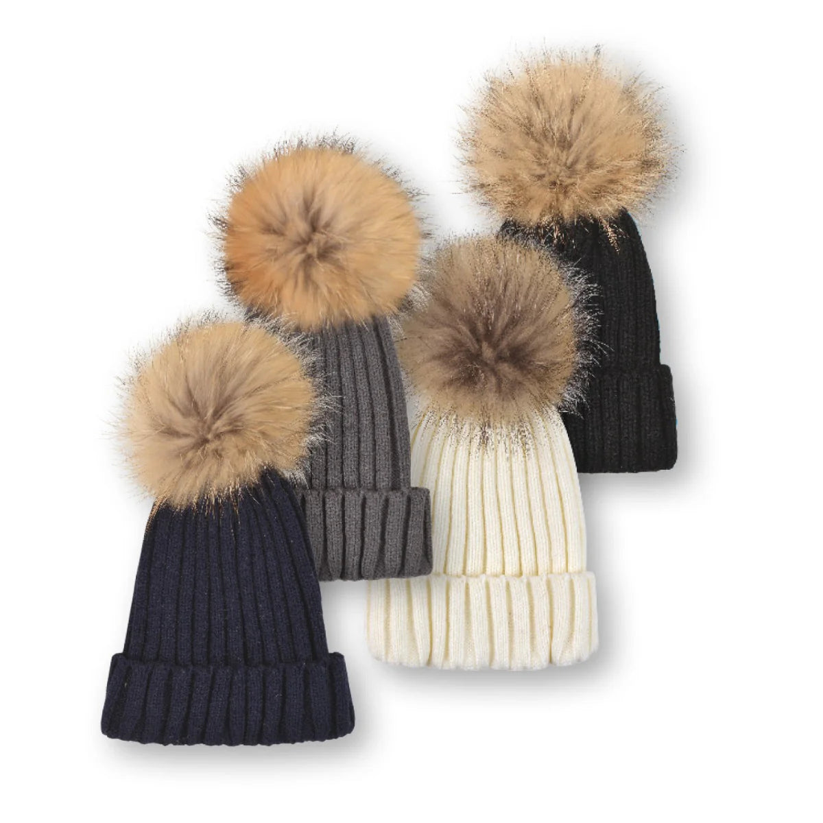 Lux Loro Cashmere Hat Fur Pom