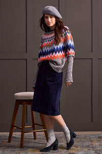 Ground Intarsia Ribbed Sweater