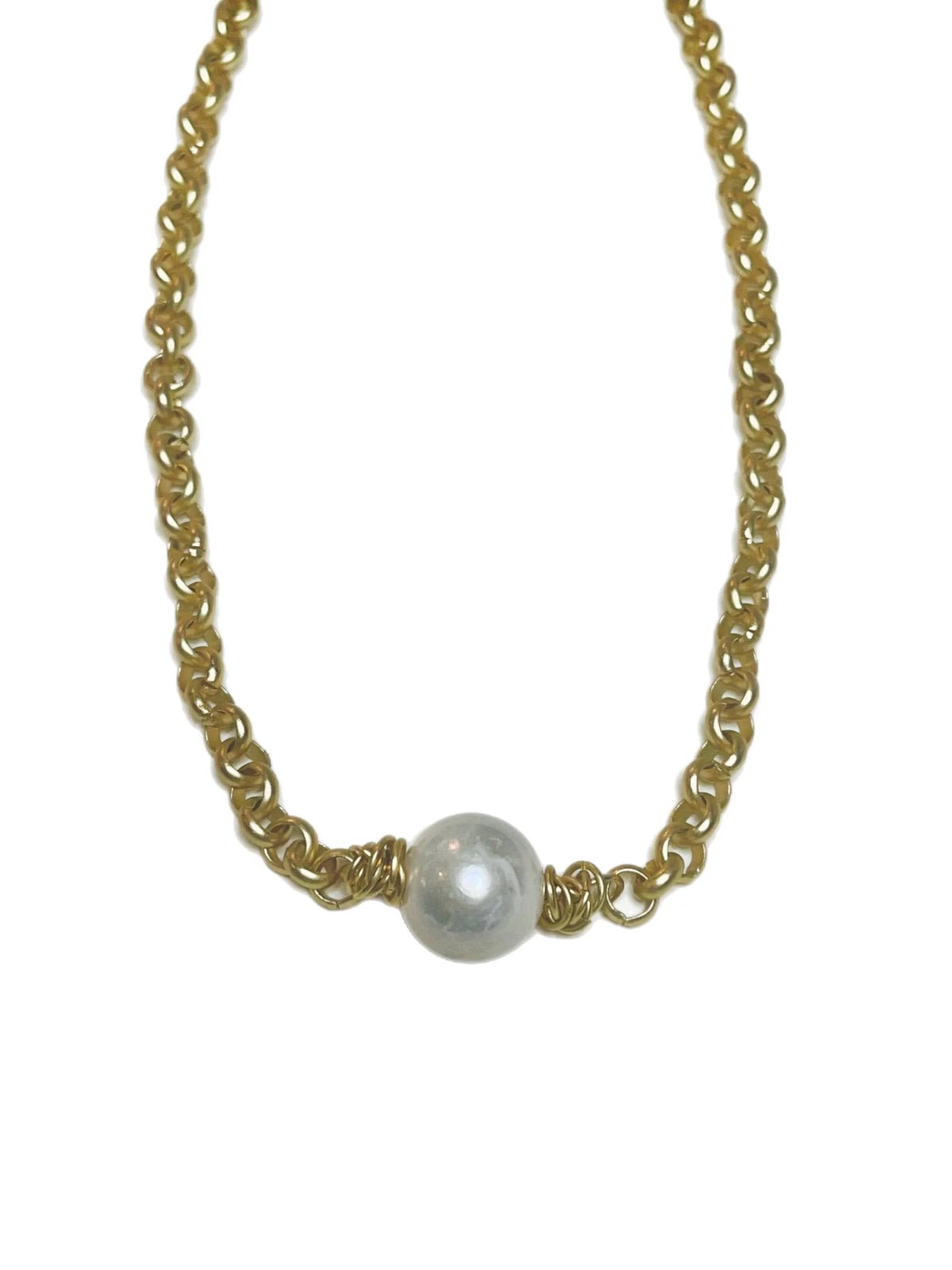 Liz Necklace w Pearl connector