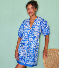 Puff Sleeve Peasant Dress
