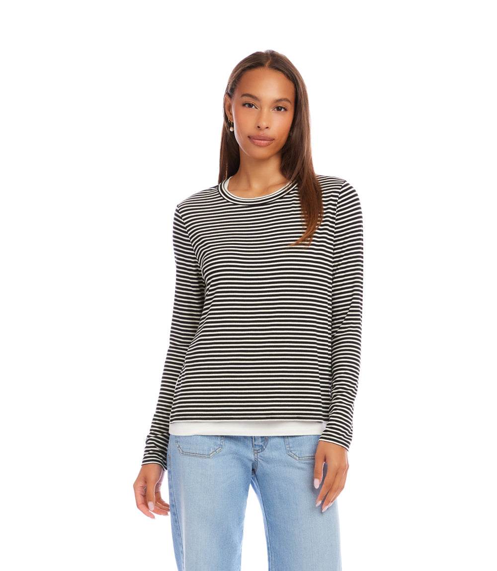 Stripe Side Slit Top S26