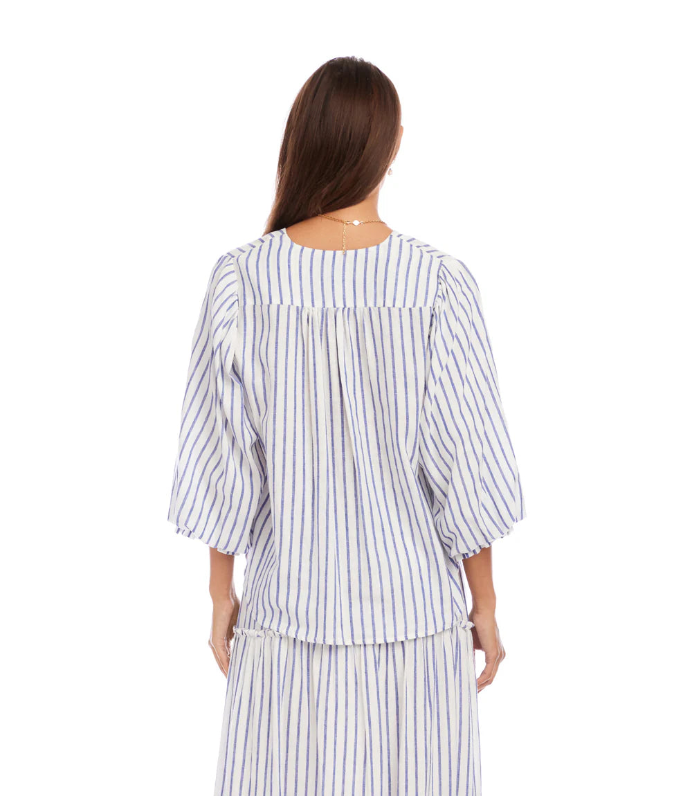 Stripe Shirred Blouse S26