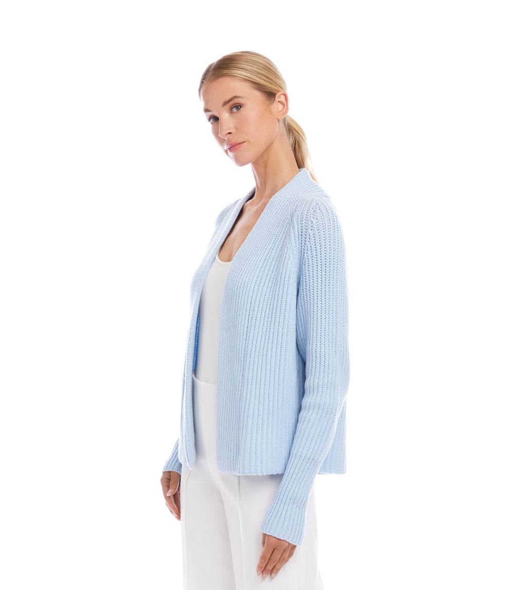Cropped Open Front Cardigan Sweater S26