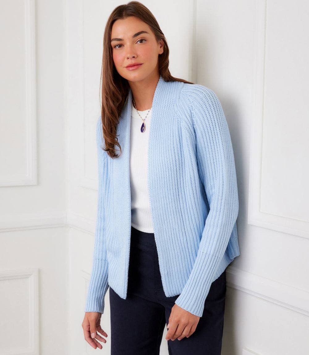 Cropped Open Front Cardigan Sweater S26