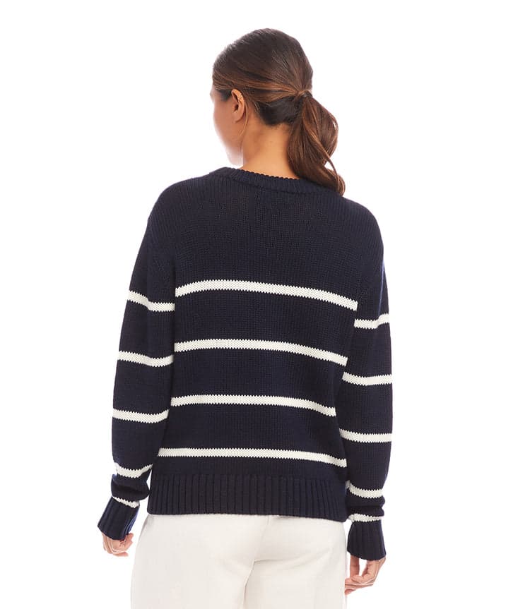 Stripe Crew Neck Sweater