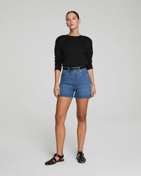 Pull On Denim Short 5"