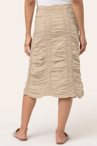 Double Shirred Panel Skirt