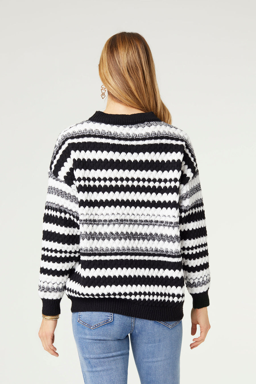 Noelle Textured Stripe Sweater