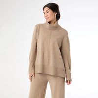 Heavenly-Luxe Cowl Neck with Rib Trim Detail