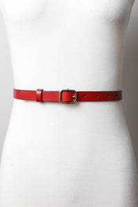 Versatile Skinny Leather Belt