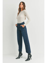 Seamed Utility Straight Jean