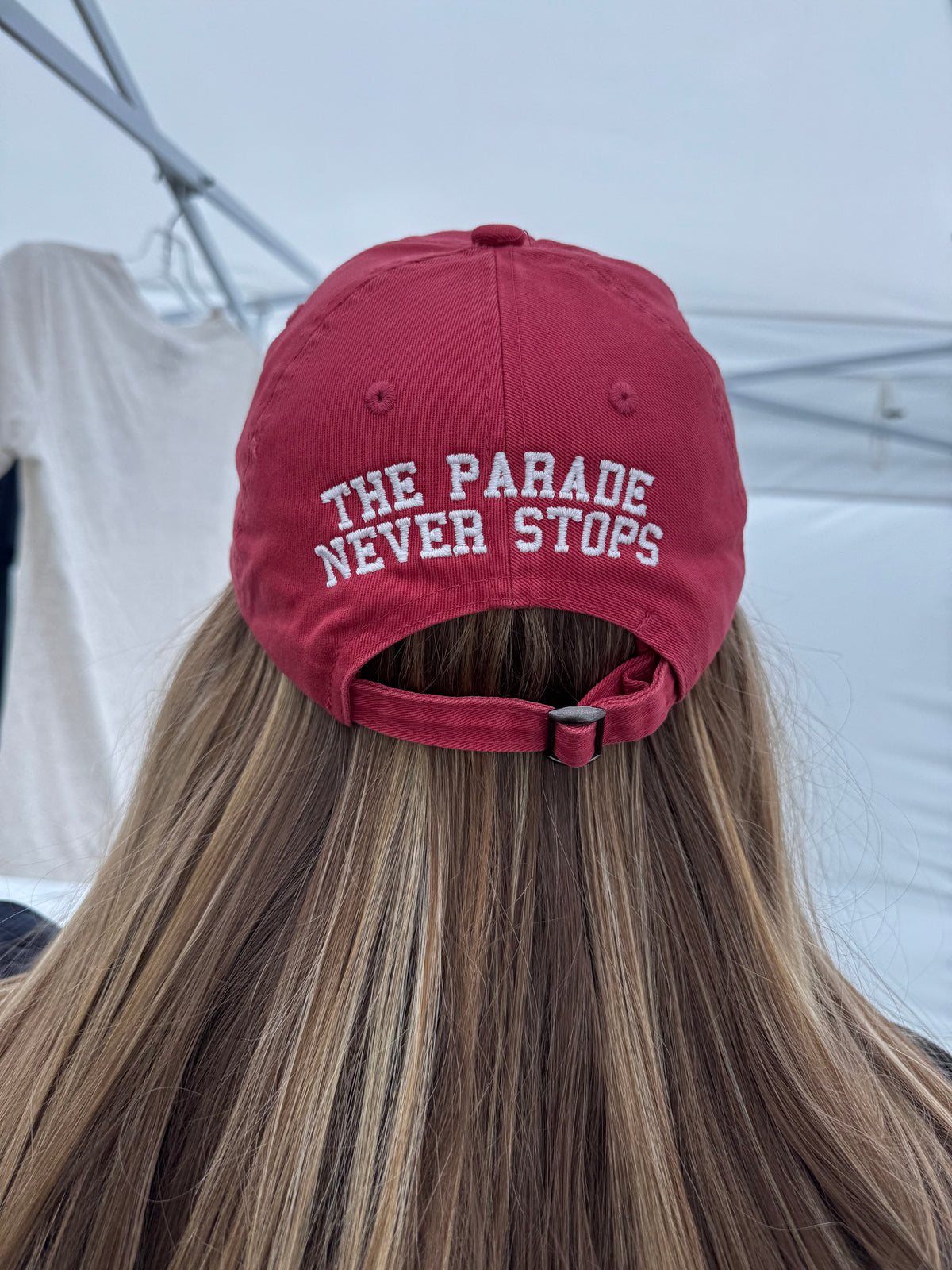 Bristol distressed hat “The Parade Never Stops”