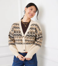 Jacquard Cardigan Sweater