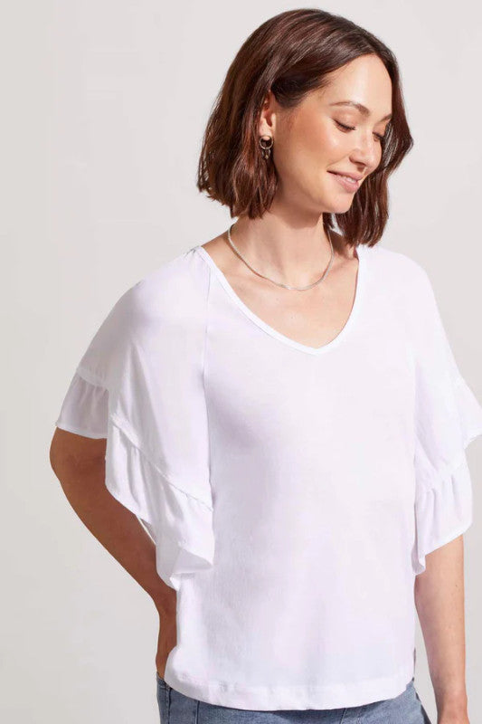 Raglan Top With Double Frill