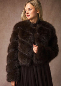 Faux Fur Crop Coat