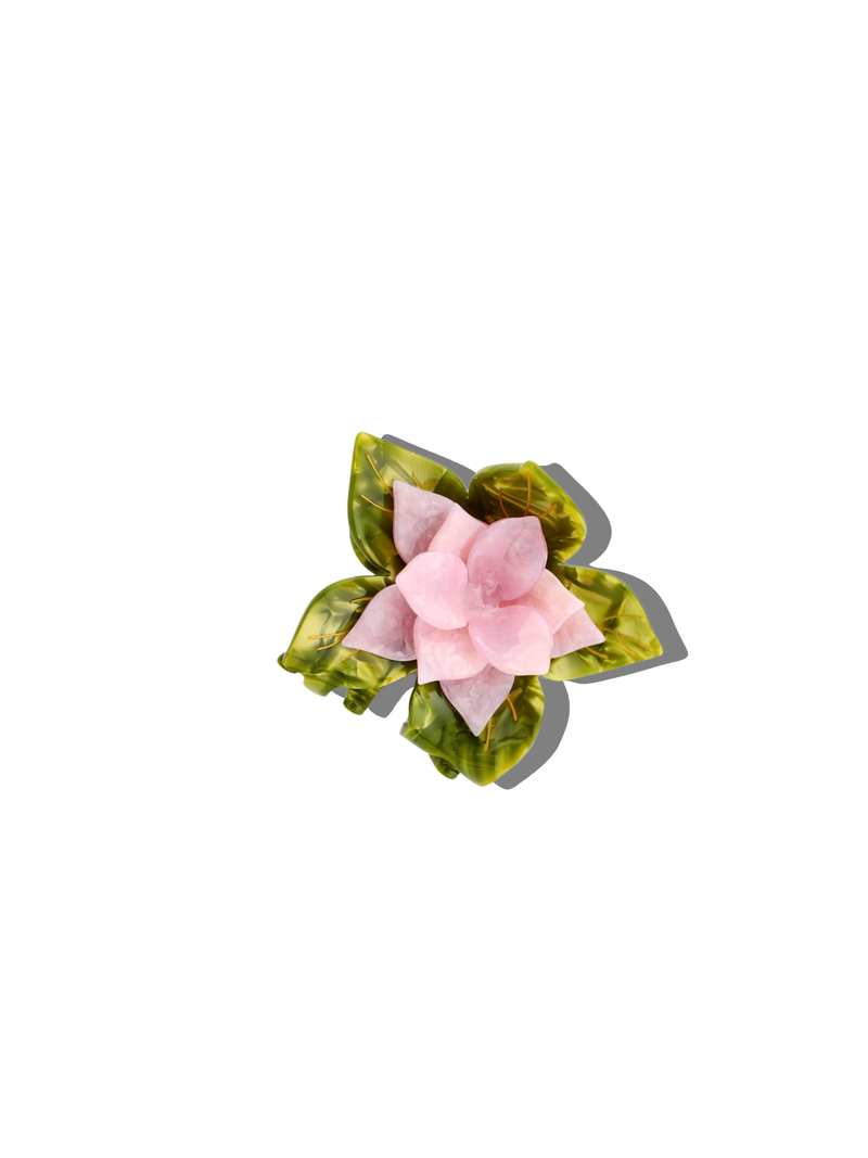 Hand-painted Origami Magnolia Flower Hair Clip