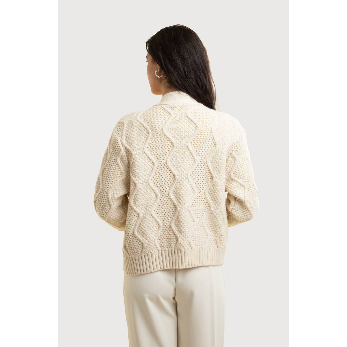 Pearlized ZigZag Cardigan