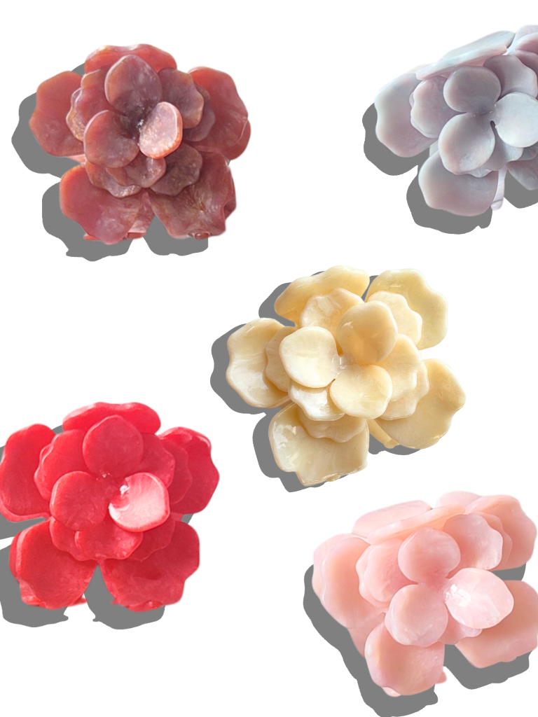 Handmade Origami Gardenia Flower Claw Hair Clip
