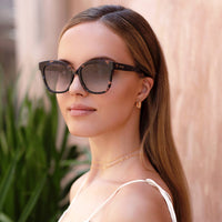 Amber Acetate Womens Cat Eye Sunglasses
