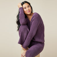 Softies Solid Marshmallow V-Neck Lounge Set