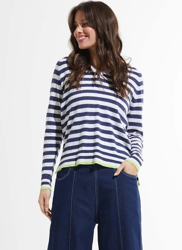 Stripe V-Neck Sweater