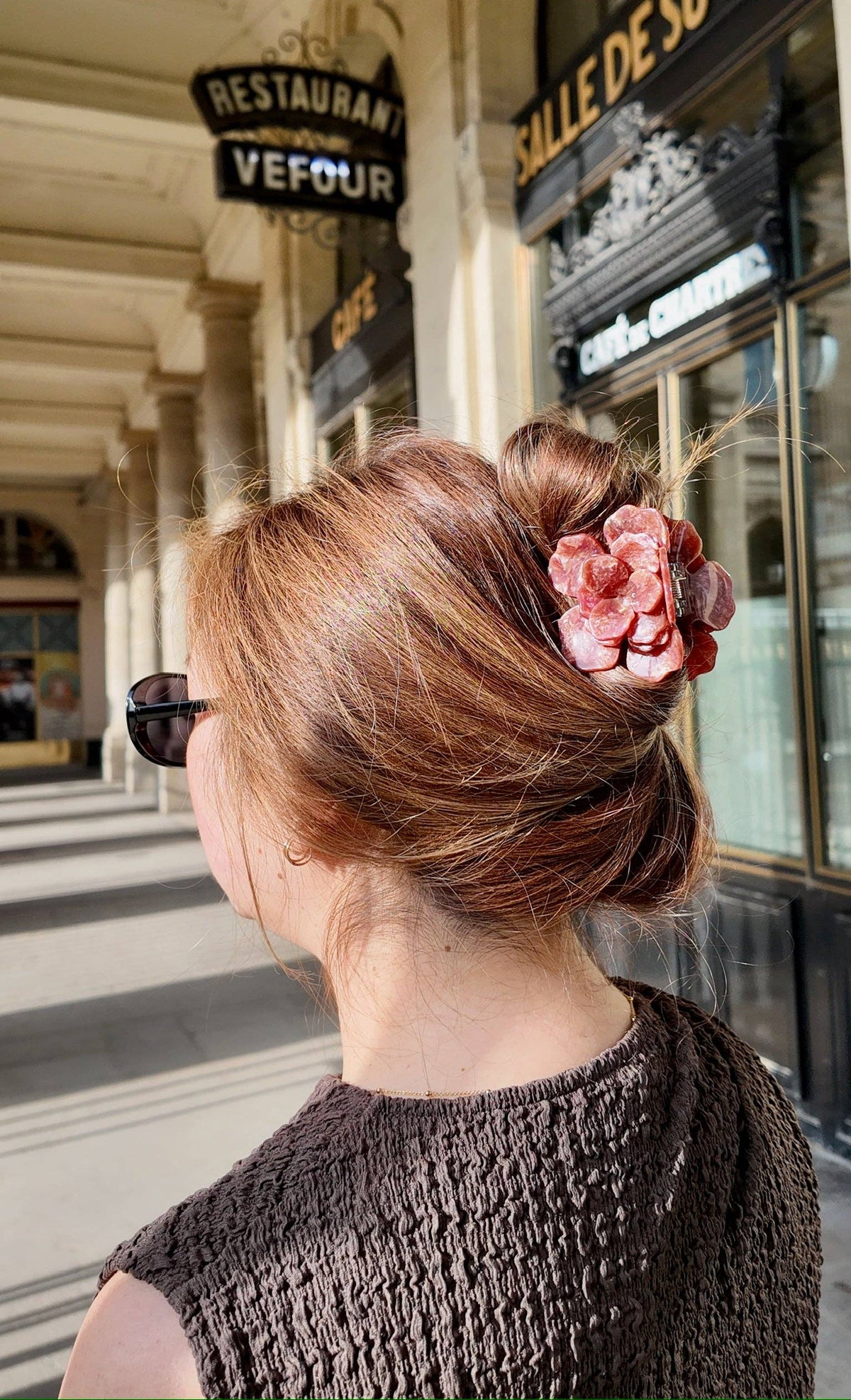 Handmade Origami Gardenia Flower Claw Hair Clip