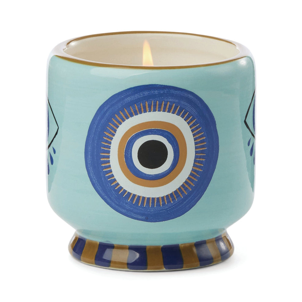 A Dopo 8 oz Handpainted Ceramic Candle