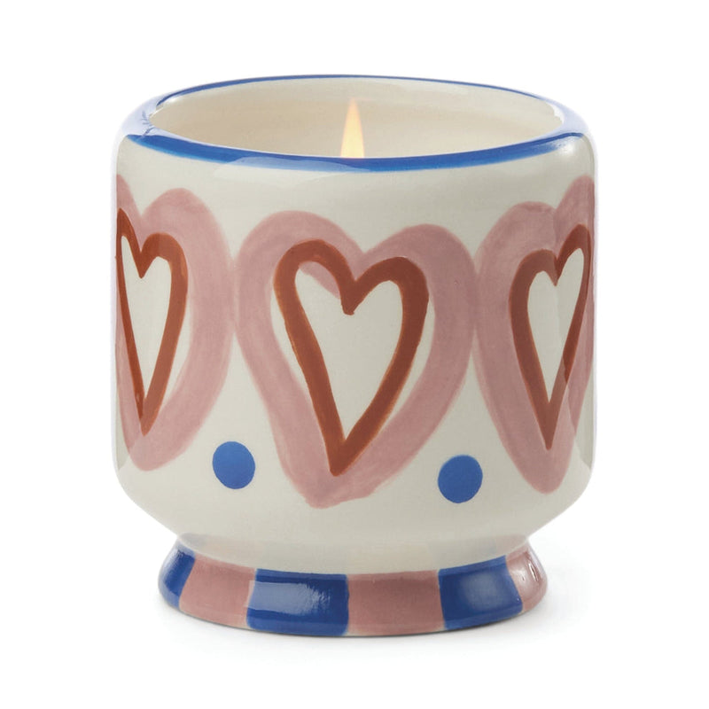 A Dopo 8 oz Handpainted Ceramic Candle