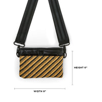 Bum Bag/Crossbody Diagonal Stipe Raffia